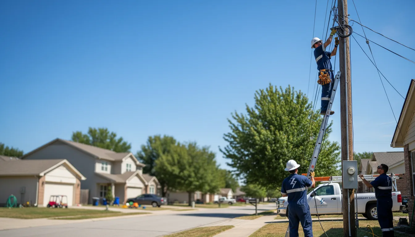 Residential electrician providing installation services in Tokio, ND